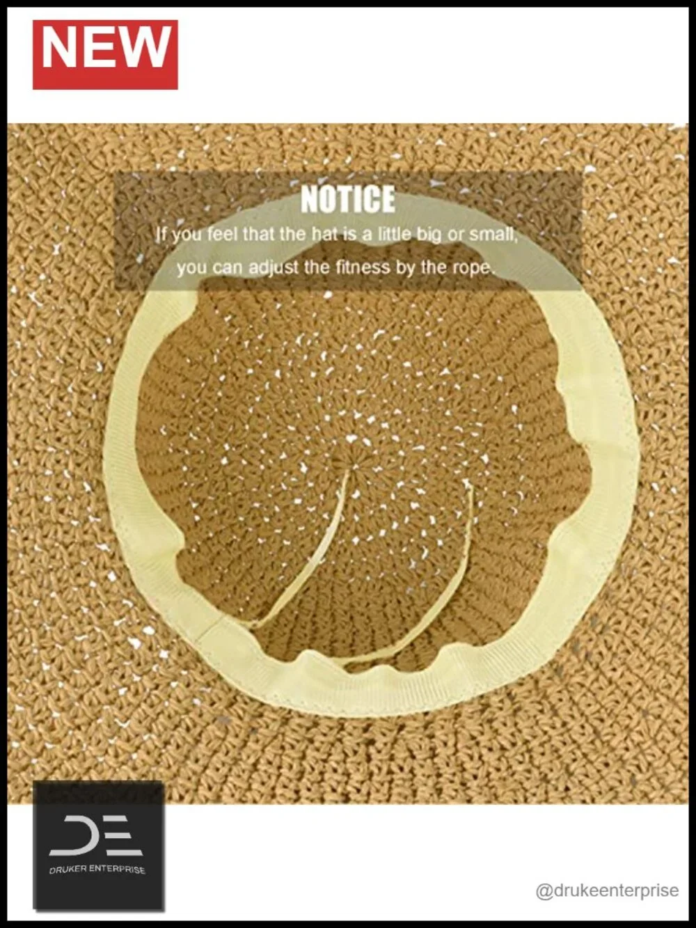 Wide Brim Paper Straw Sun Hat UPF50+ Foldable Travel Beach Hat